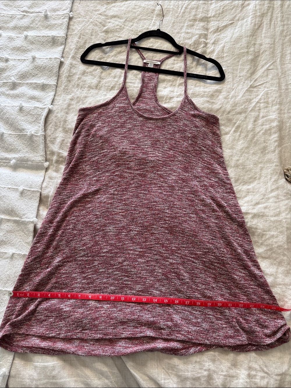 Sleeveless Marled Raspberry Racerback Tunic Dress - Picture 9 of 9